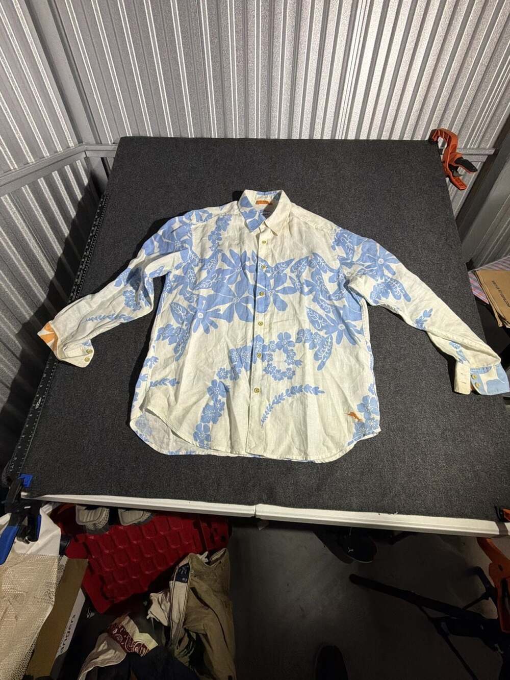 Tommy Bahama Blue Floral Button-Up Shirt